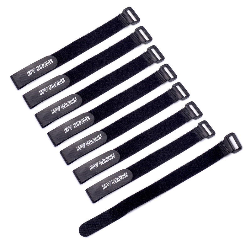 RC Lipo Battery Straps 20mm x 250mm Non-Slip Rubberized Battery Tie Down Straps for RC Drone Boat Car(8Pcs)