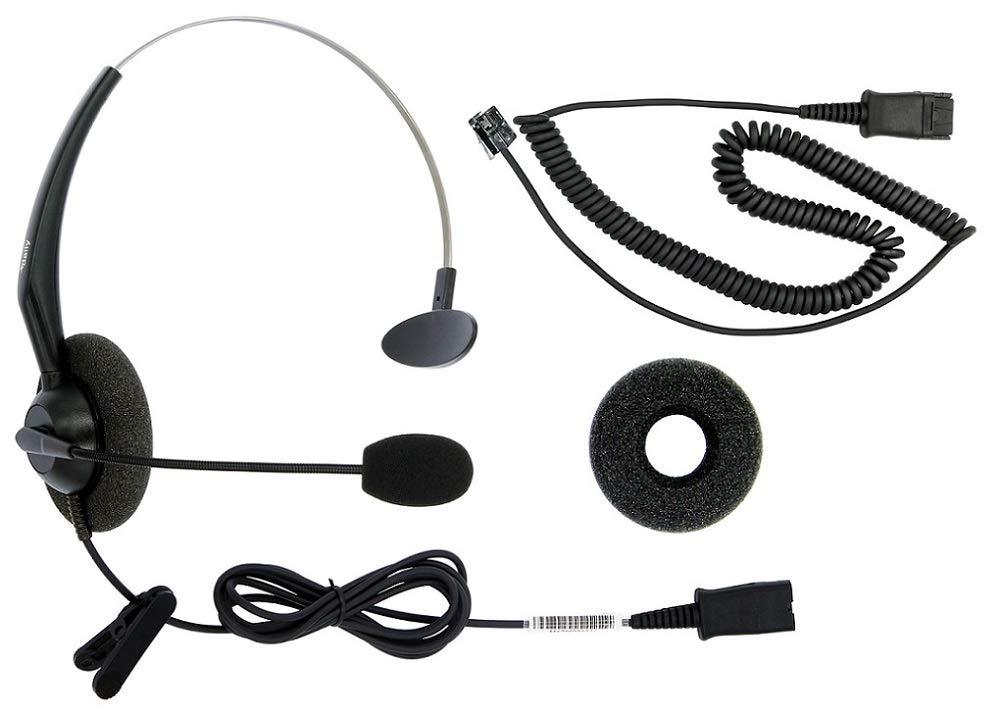 RJ9 Corded Phone Headset for Corded Home Telephones Office Analog Phones Aastra Avaya Polycom Digium Mitel ShoreTel NEC Phone