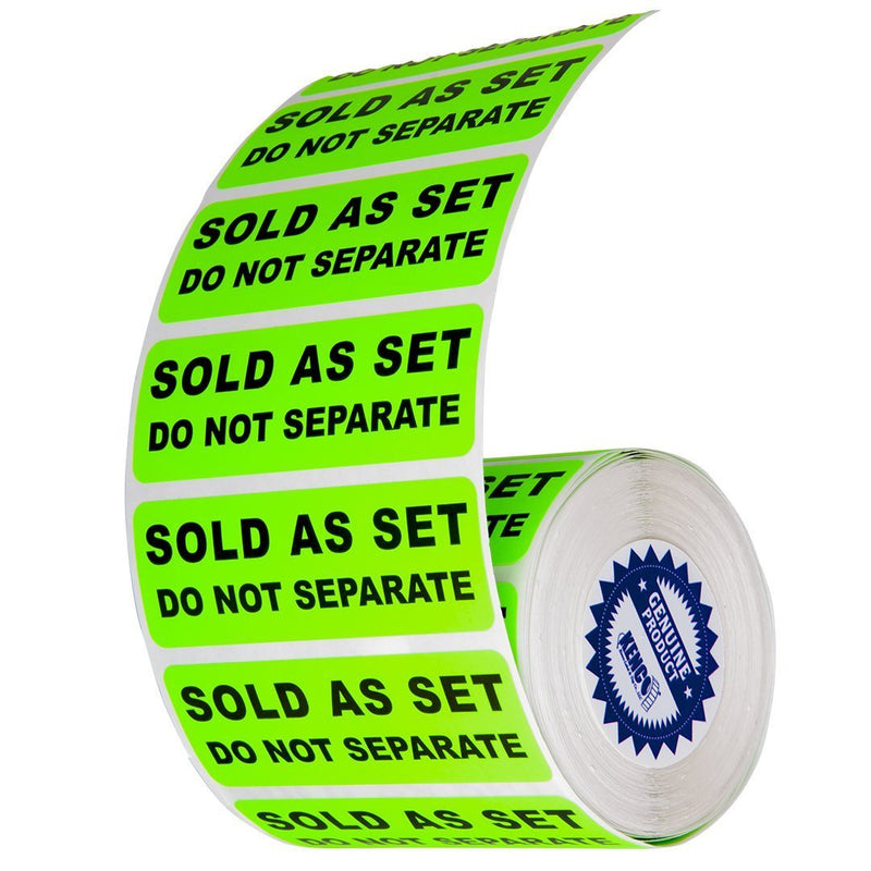 Sold as a Set Do Not Separate Labels Stickers by Kenco 3" X 1" Fluorescent Green FBA Labels Shipping Labels (1 Pack (500)) 1 PACK (500)