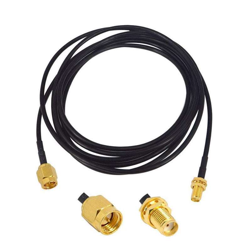 YOTENKO HT WiFi Antenna Extension Cable SMA Male to SMA Female Jumper RF Connector Adapter RG174 2M