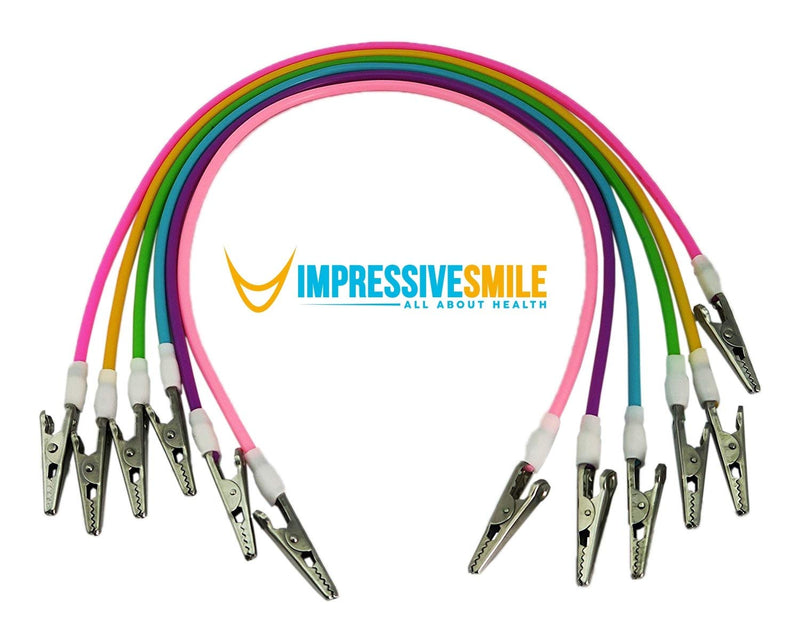 Impressive Smile 5 PCS Set Dental Colorful Sterilizable Silicone Bib Holder Clips - Colors May Vary