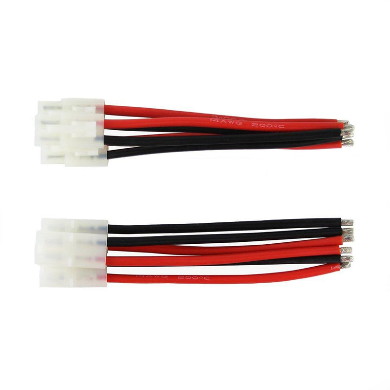 OliYin 3pairs Tamiya Plug Male Female Connector Adapter Cable 14awg 10cm for RC Car Lipo Battery Charge(Pack of 3)