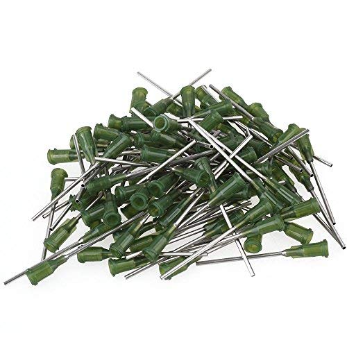 Syringe Dispensing Needles with Luer Lock 14 Ga x 1.5 Inch Length, Blunt Tip, Screw Interface,Pack of 100