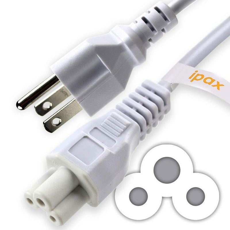 Ipax Hi-Quality 3-Prong Copper AC Adapter Power Supply Cord Cable Compatible with LG 32LB5600 LG 42LF5600-UB LG 42LN5400 LG 50LF6000 LG 55LF6000 LG 47LB6100 LG 47LN5200 LG 55GA6400 LG 55LF6100 HD TV 10Ft White