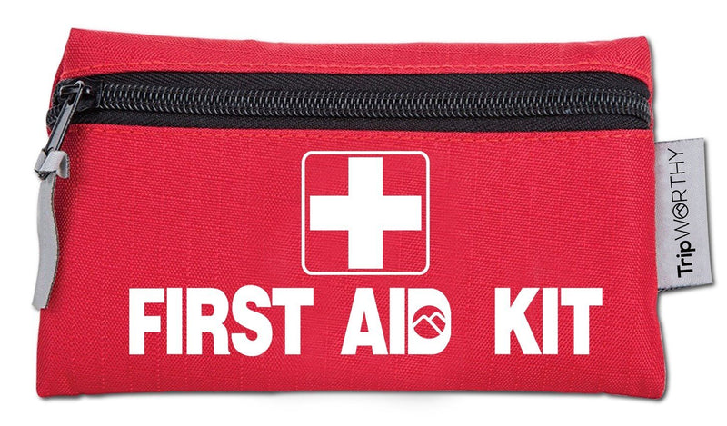 Travel Size First Aid Kit: 100 Piece Small First Aid Travel Bag Compact Lightweight & Portable Mini 1st Aid Box | Car Camping Backpacking Hiking School Office & Survival First Aid Supplies