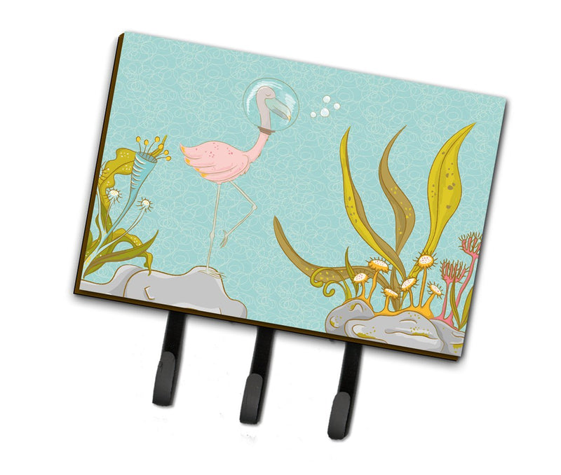 Caroline's Treasures BB8557TH68 Flamingo Underwater #2 Leash or Key Holder, Triple, Multicolor