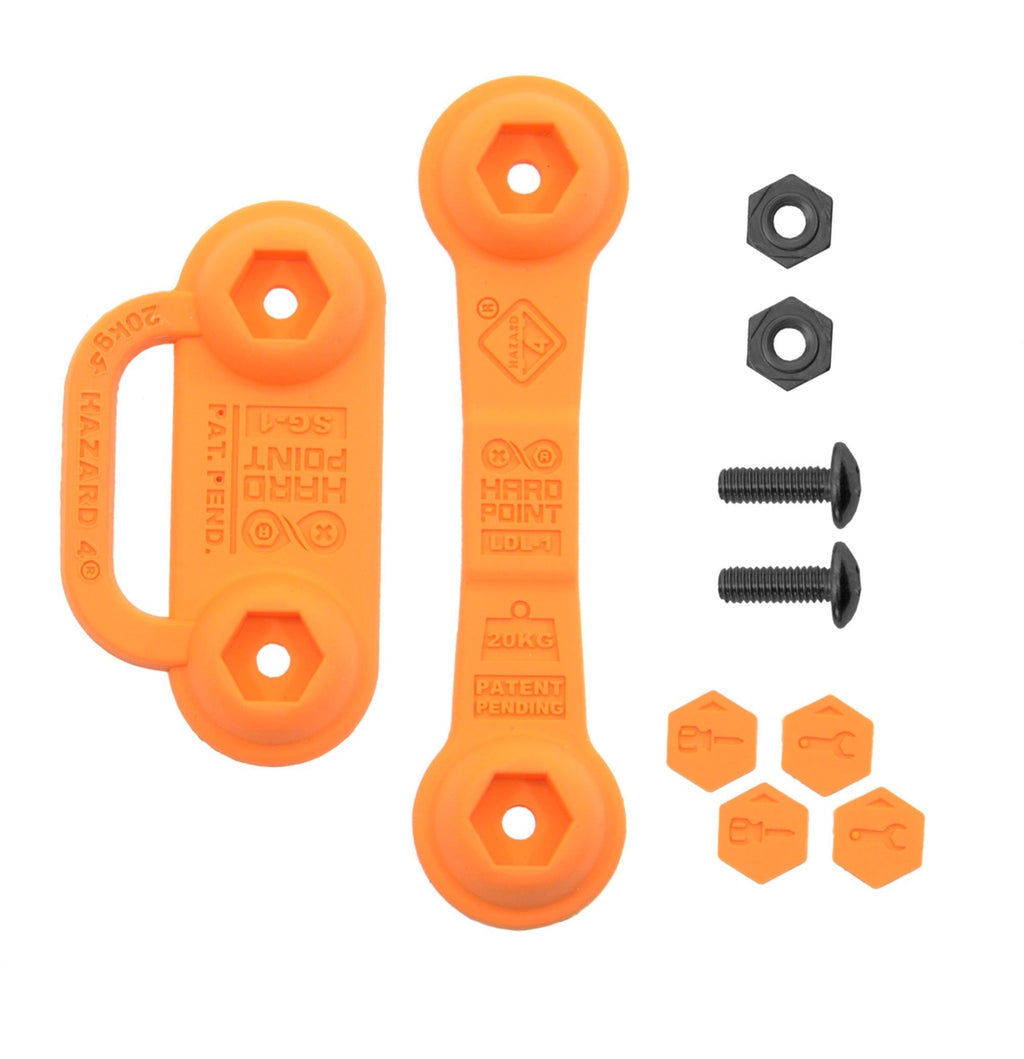 HAZARD 4 HardPoint(TM) Modular Tie-Down System Parts: Kit #1 Orange