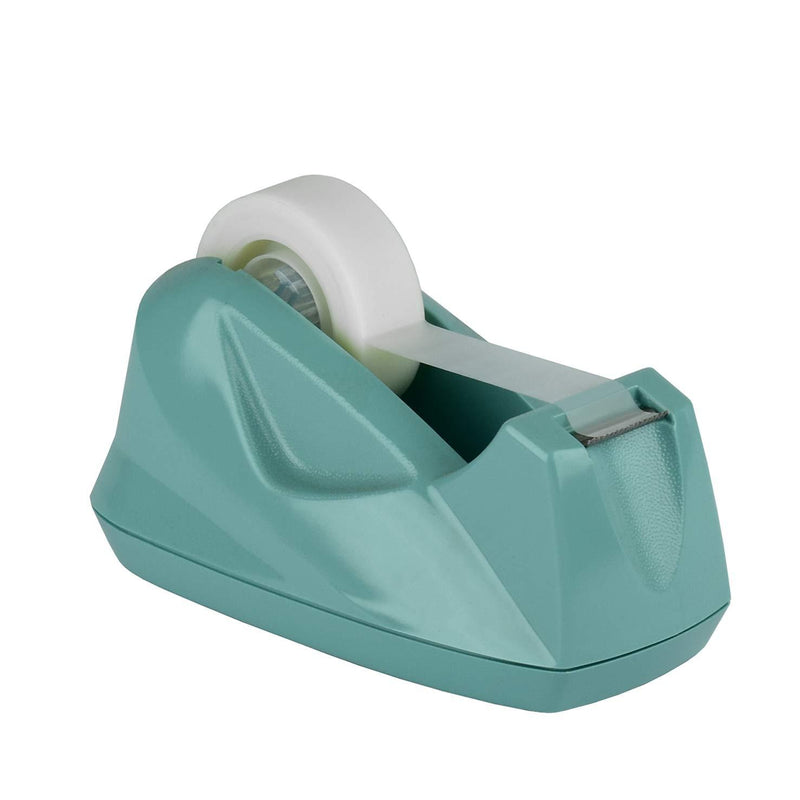 Acrimet Premium Desktop Tape Dispenser Non-Skid Base (Heavy Duty) (Solid Green Color)