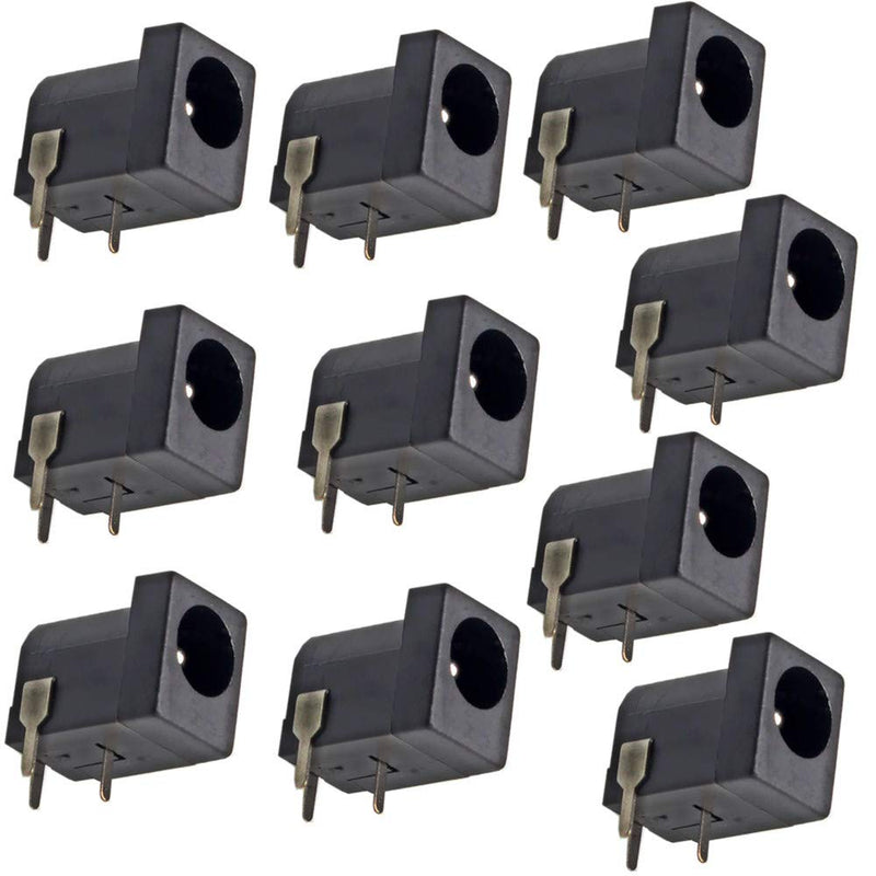 DIKAVS Breadboard-Friendly 2.1mm PCB Mounting Female DC Power Barrel Jack (Pack of 10)