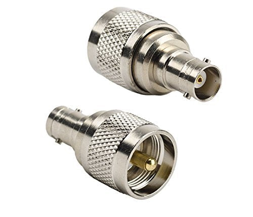 2pcs RF coaxial Coax Adapter BNC Female to UHF Male PL-259 PL259