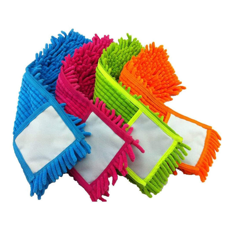 4PCS Microfiber Mop Pads Refill Heads for Flat Dust Mops - 14 x 3.8 Inch, Super Absorbing Microfiber Cleaning Mop Pads