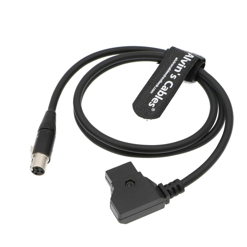 Alvin's Cables 12V TV Logic Monitor Power Cable Mini XLR 4 Pin Female to D Tap for Cameras Monitor Straight Cable