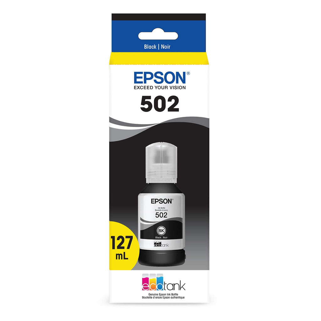 EPSON T502 EcoTank Ink Ultra-high Capacity Bottle Black (T502120-S) for select Epson EcoTank Printers