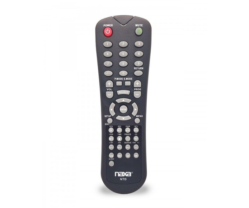 NAXA Original Replacement Remote Control for Naxa NT and NTD Model 12 Volt TVs and TV/DVD Combo Players