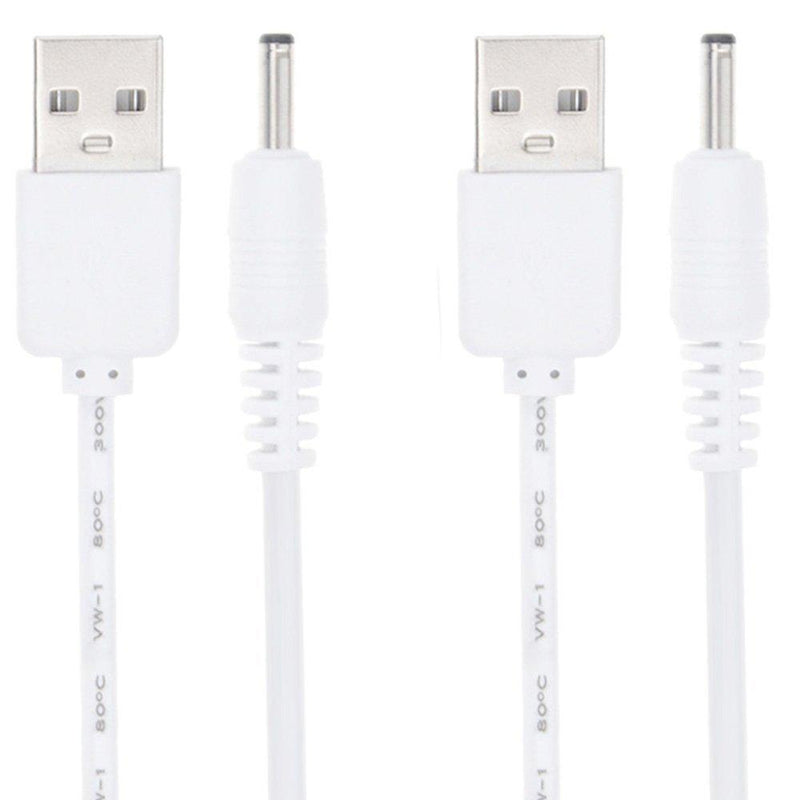2Pack Replacement Charger Compatible with FOREO Luna 3 Luna 2 Luna Series Foreo Luna 3/ Luna 3 Plus/Luna/ Luna2/ Luna Mini/Luna Mini 2/ Luna Go/Luna Luxe Facial Cleanser (USB Cable, 3.3FT) White