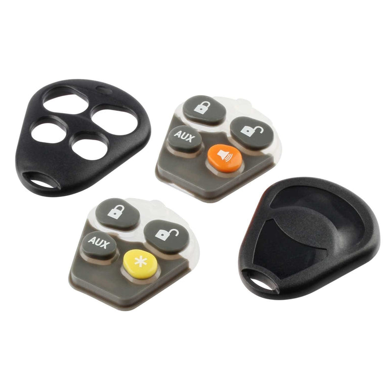 Key Fob Keyless Entry Remote shell Case & Pad fits Viper EZSDEI474V - 4 Button 4-Btn
