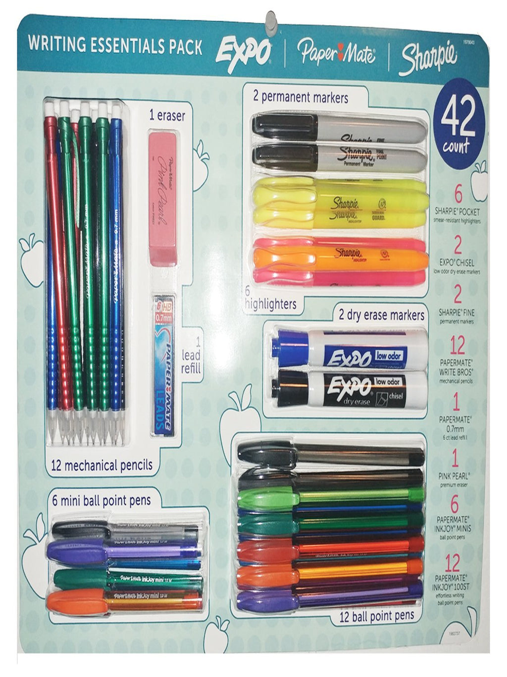 Sharpie, Paper Mate, Expo Writing Essentials 42 Piece Assortment Pack