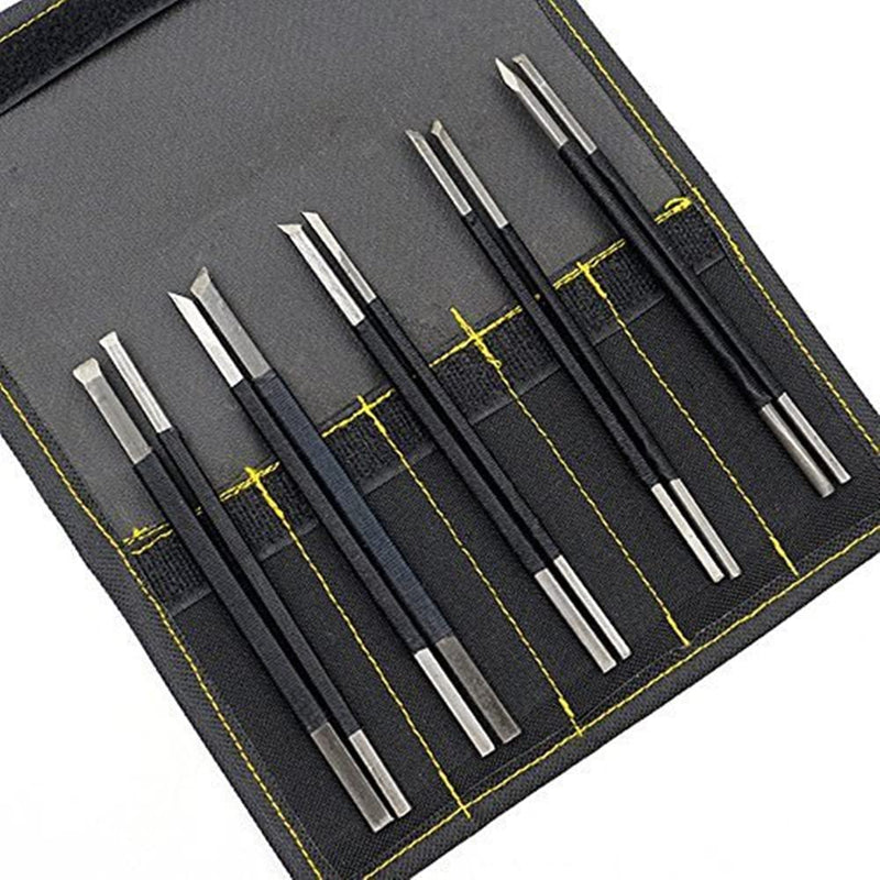 Stone Carving Tool KangTeer 10pcs High-Carbon Steel Carving Chisels/Knives Kits