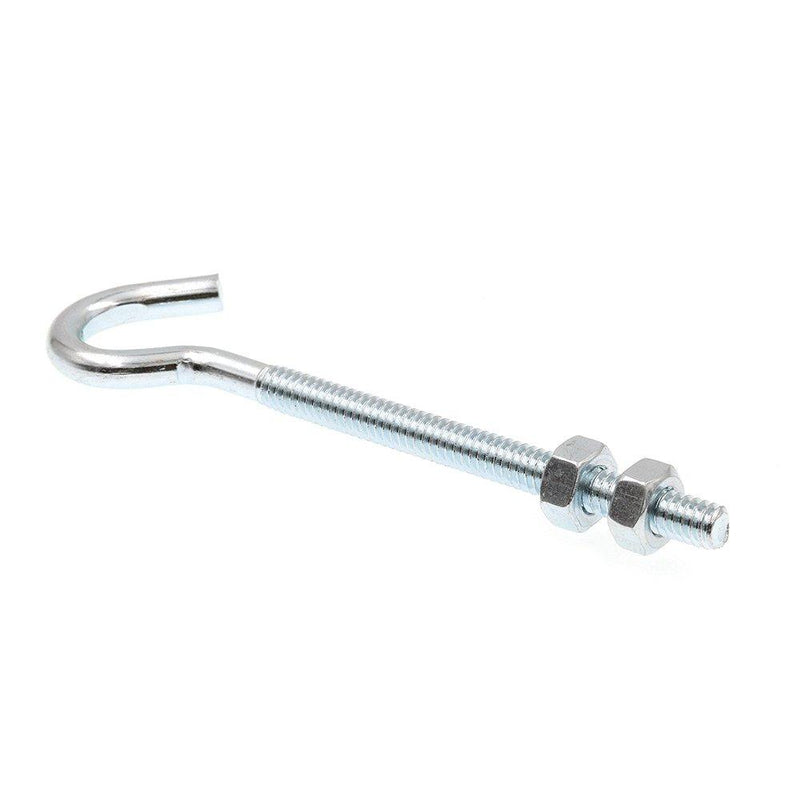 Prime-Line 9069290 Clothesline Hooks With Nuts, 1/4 in.-20 X 4-1/4 in., Zinc Plated Steel, 10-Pack