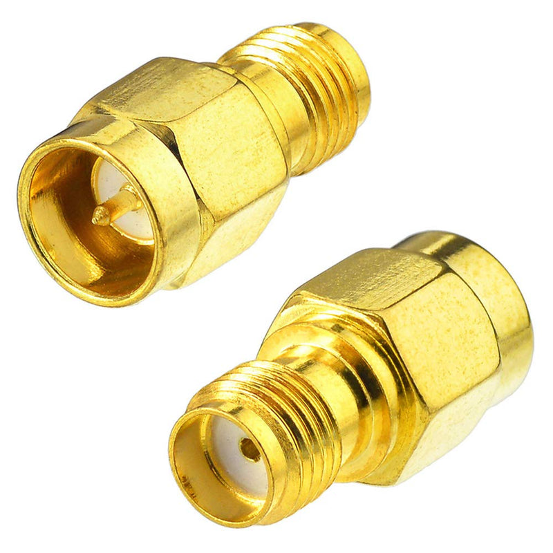Eightwood SMA Male to Female Adapter Quick Push-On Connector (2 Pack) for RF Test Fitting Test
