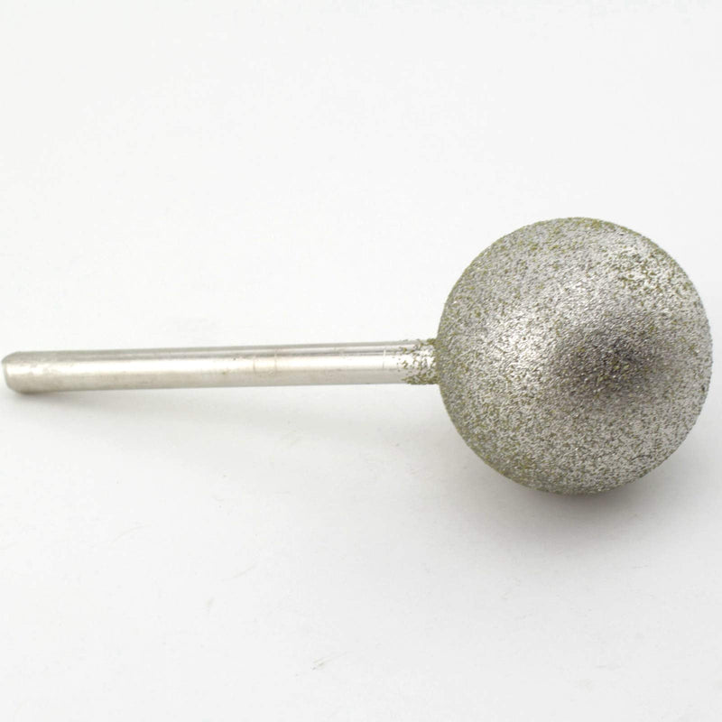 ILOVETOOL 50 mm Dia Spherical Head Diamond Grinding Bit Coated Mounted Points Round Ball Burs Grit 80 Shank 8mm Coarse Tools for Stone Head Diameter 50 mm