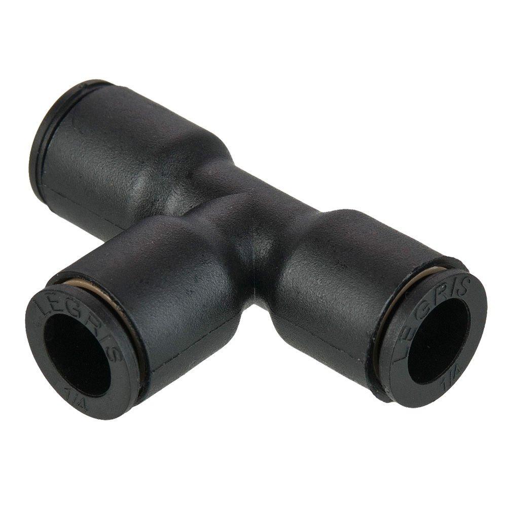 Parker 364PLP-16M-12M Composite Push-to-Connect Fitting, Tube to Tube, Glass Reinforced Nylon 6.6, Push-to-Connect Tee, 16 mm and 12 mm 1