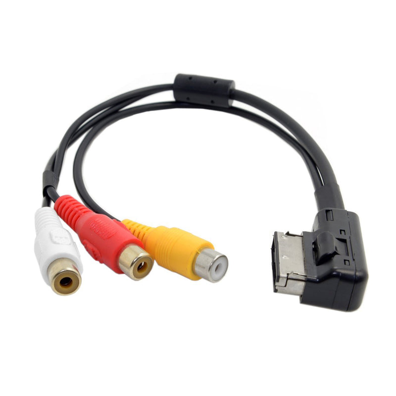 Cablecc AMI MMI to 3 RCA Audio Video Cable Female DVD Video and Audio Input Cable for Audi A1 A7 A8 VW Car