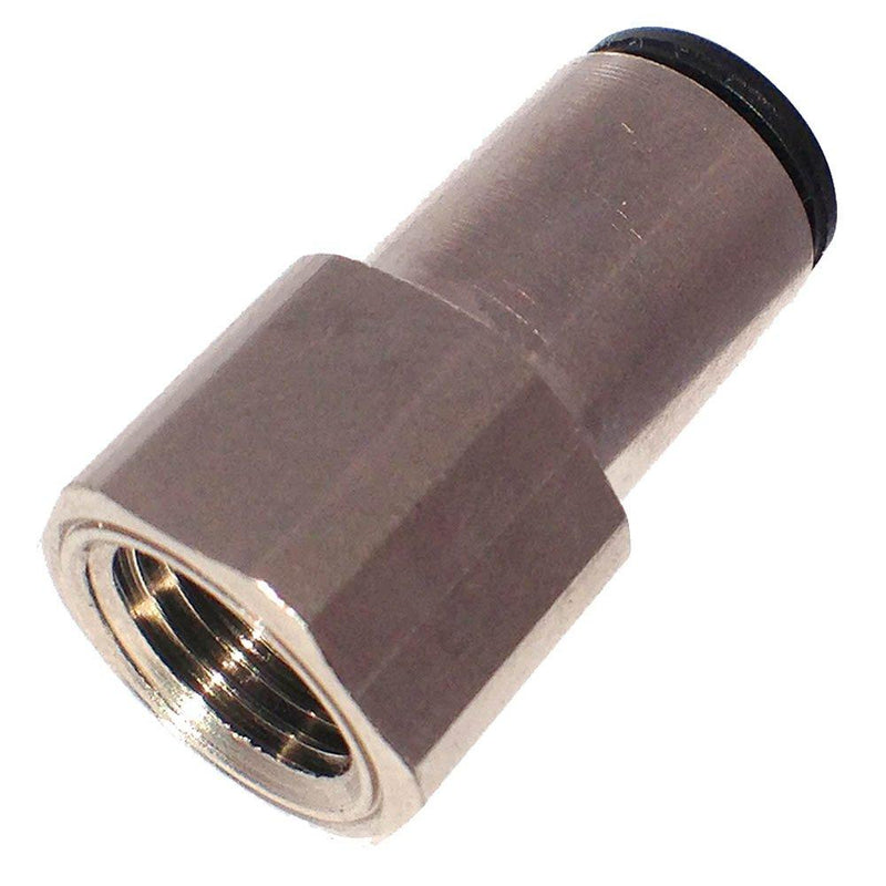 Parker 66LF-6-4-pk5 Push-to-Connect Nickel Plated Instant Fitting, Tube to Pipe, Nickel Plated Brass, Push-to-Connect and NPT Female Pipe Connector, 3/8", 1/4" (Pack of 5)