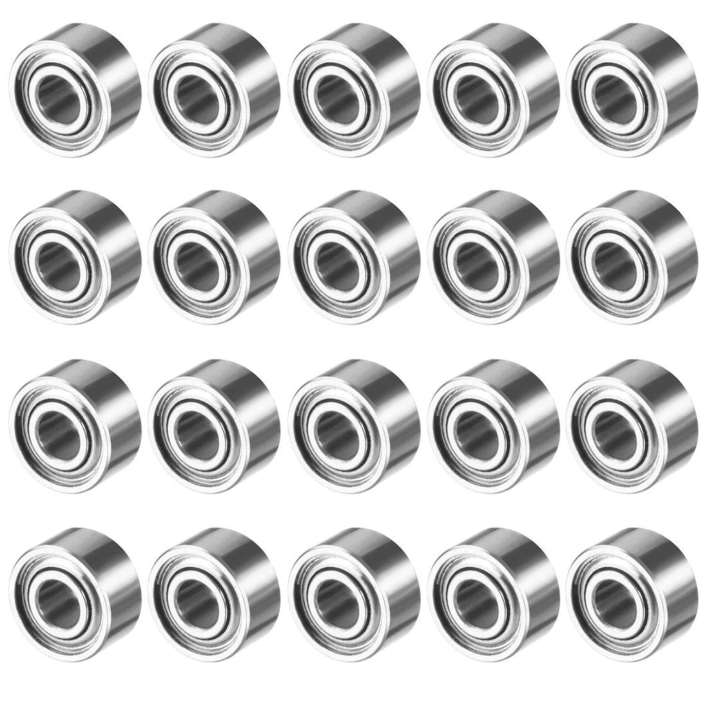 uxcell 20pcs MR52ZZ 2mmx5mmx2.5mm Double Shielded Miniature Deep Groove Ball Bearing