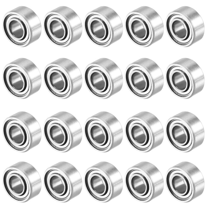 uxcell 20pcs 4mmx9mmx4mm Double Shielded Miniature Deep Groove Ball Bearing