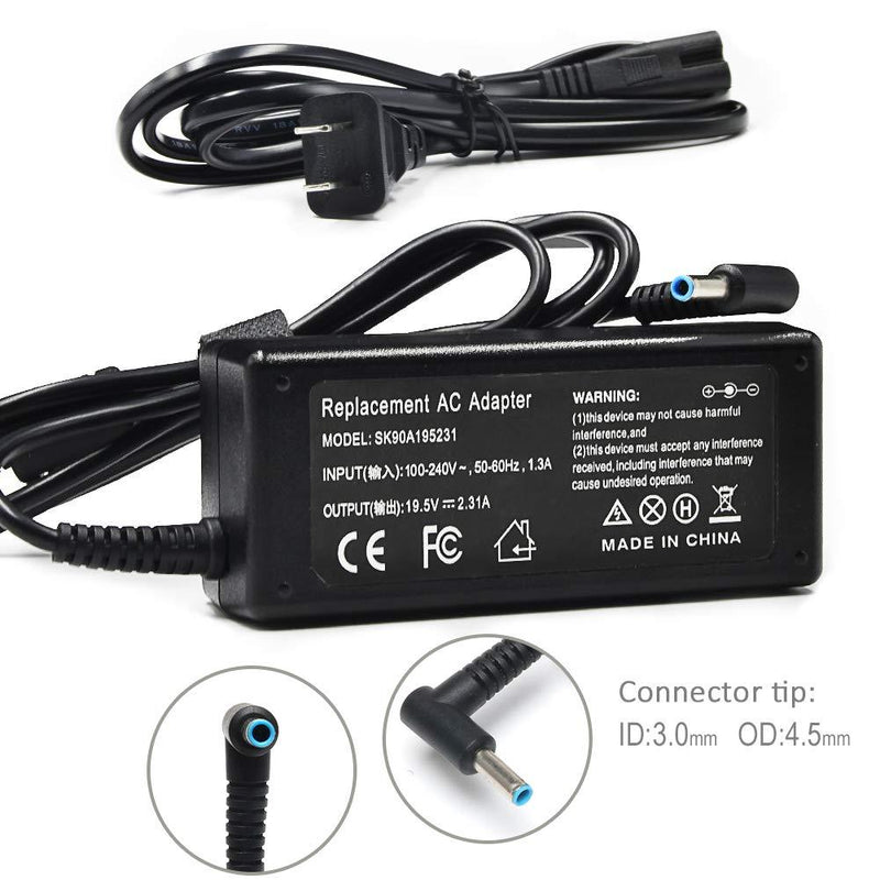 45W AC Power Laptop Adapter Supply Charger Cord for HP Pavilion X360 M3 11 13 15 Folio 1040 G1 G2 G3 Slatebook 14 HP Pro 410 G1 Chromebook 14 11 G3 G4 G5
