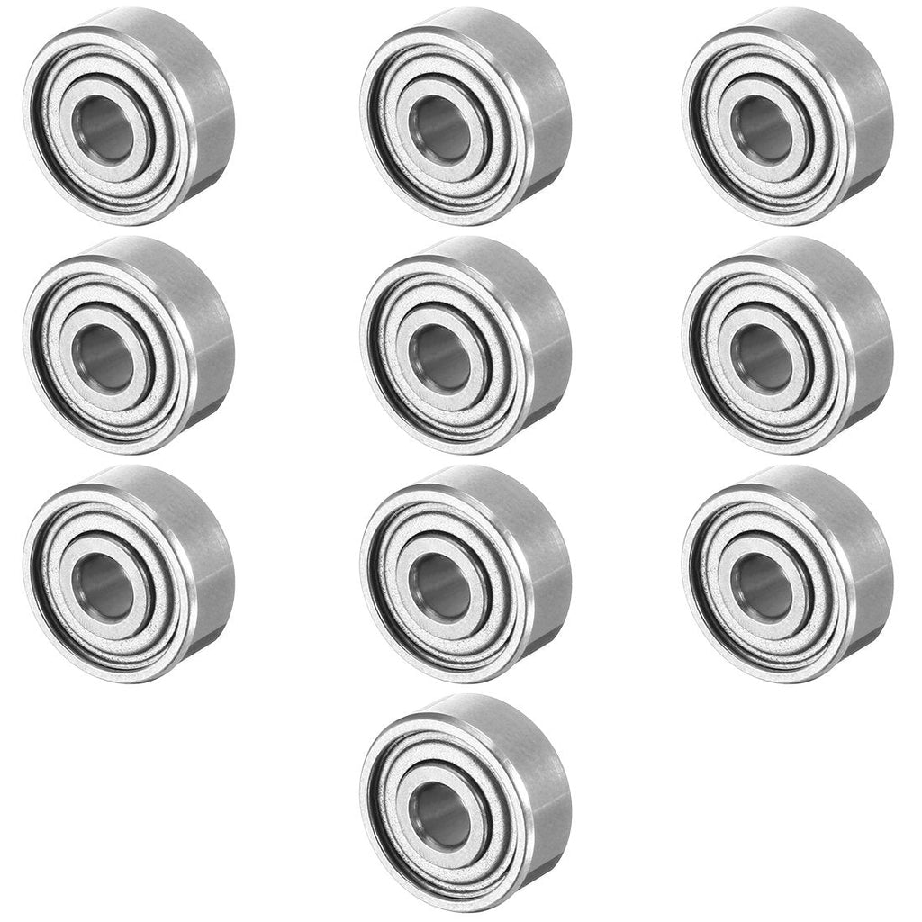 uxcell 10pcs 3mmx10mmx4mm Double Shielded Miniature Deep Groove Ball Bearing