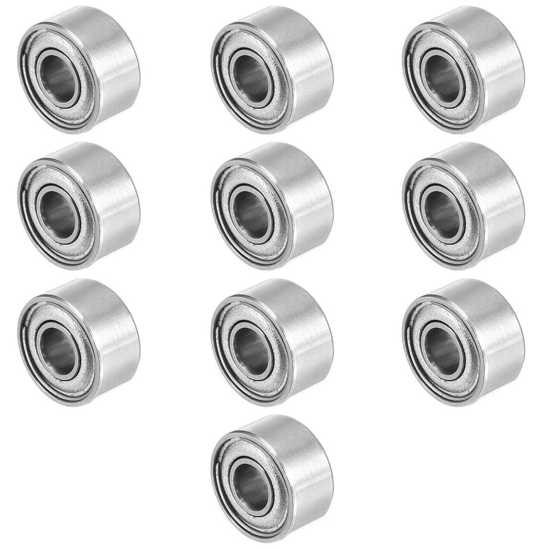 uxcell 10pcs 3mmx8mmx4mm Double Shielded Miniature Deep Groove Ball Bearing