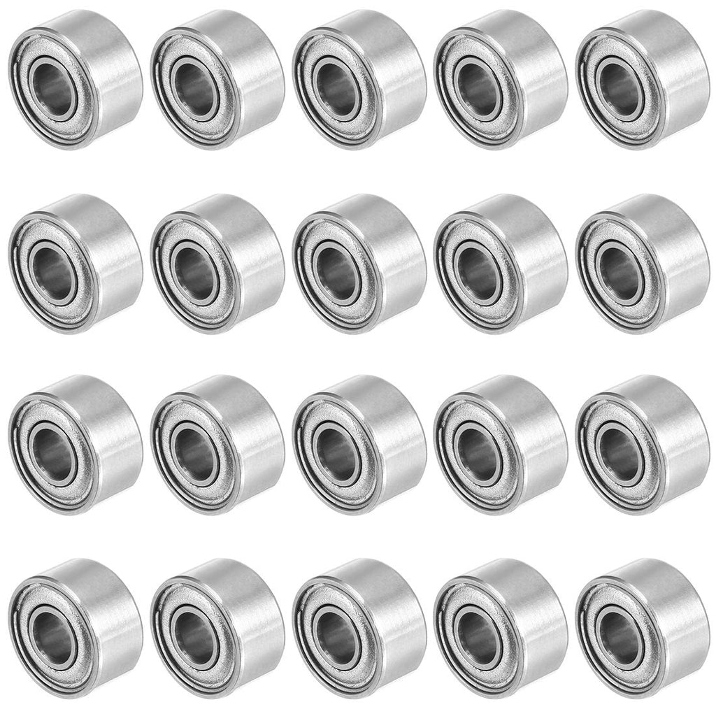 uxcell 20pcs 3mmx8mmx4mm Double Shielded Miniature Deep Groove Ball Bearing