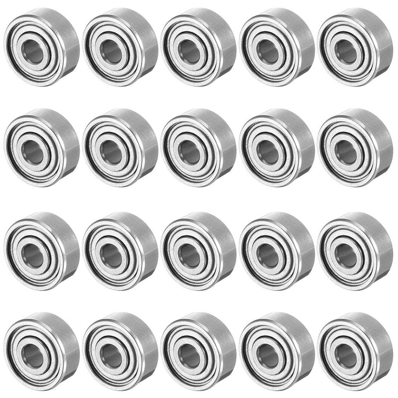 uxcell 20pcs 3mmx10mmx4mm Double Shielded Miniature Deep Groove Ball Bearing