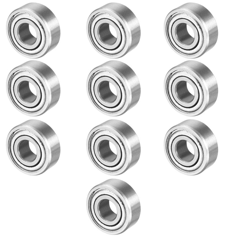 uxcell 10pcs MR104ZZ 4mmx10mmx4mm Double Shielded Miniature Deep Groove Ball Bearing