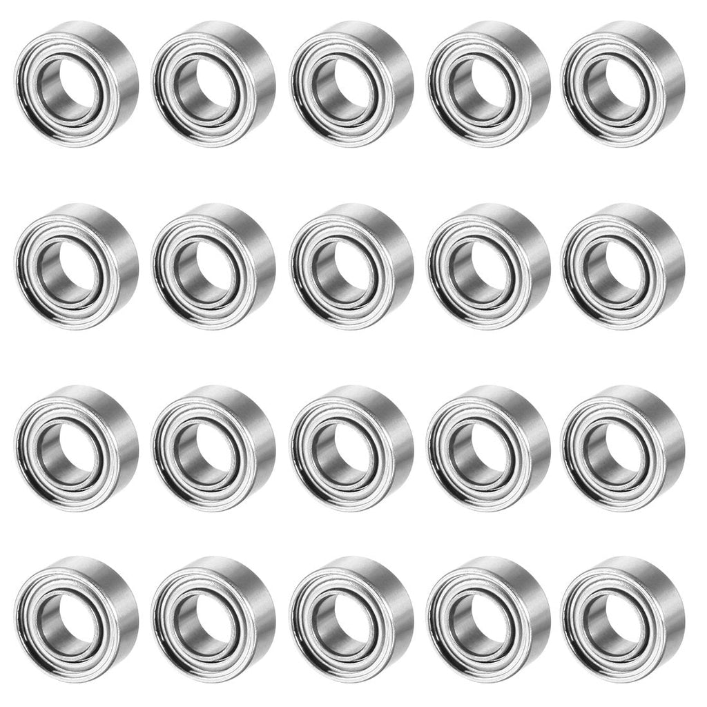 uxcell 20pcs MR63ZZ 3mmx6mmx2.5mm Double Shielded Miniature Deep Groove Ball Bearing