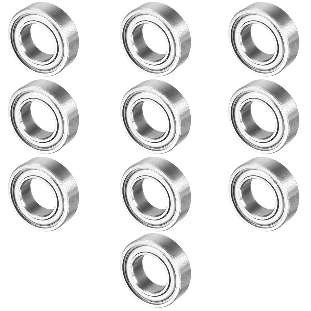 uxcell 10pcs MR137ZZ 7mmx13mmx4mm Double Shielded Miniature Deep Groove Ball Bearing