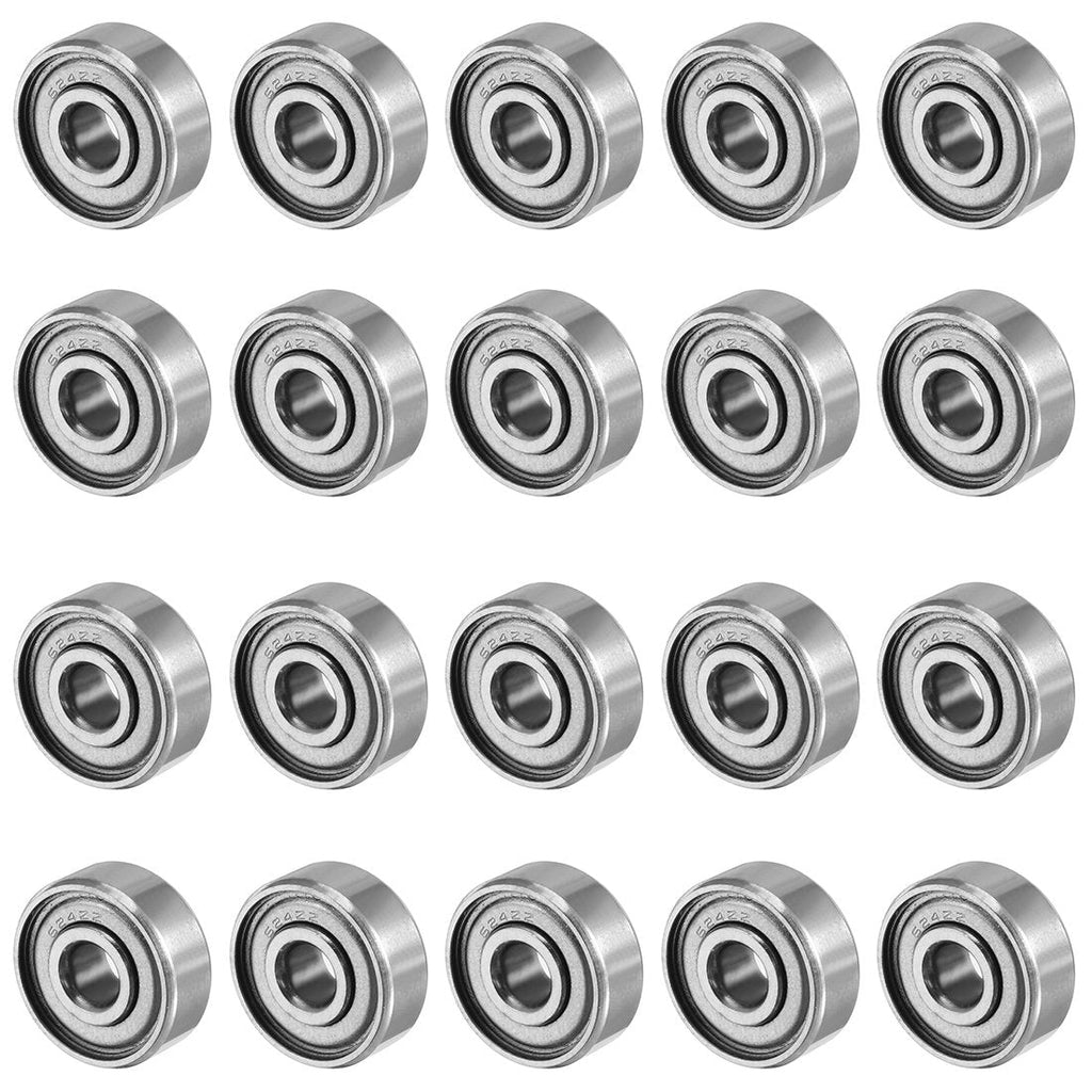 uxcell 20pcs 4mmx13mmx5mm Double Shielded Miniature Deep Groove Ball Bearing