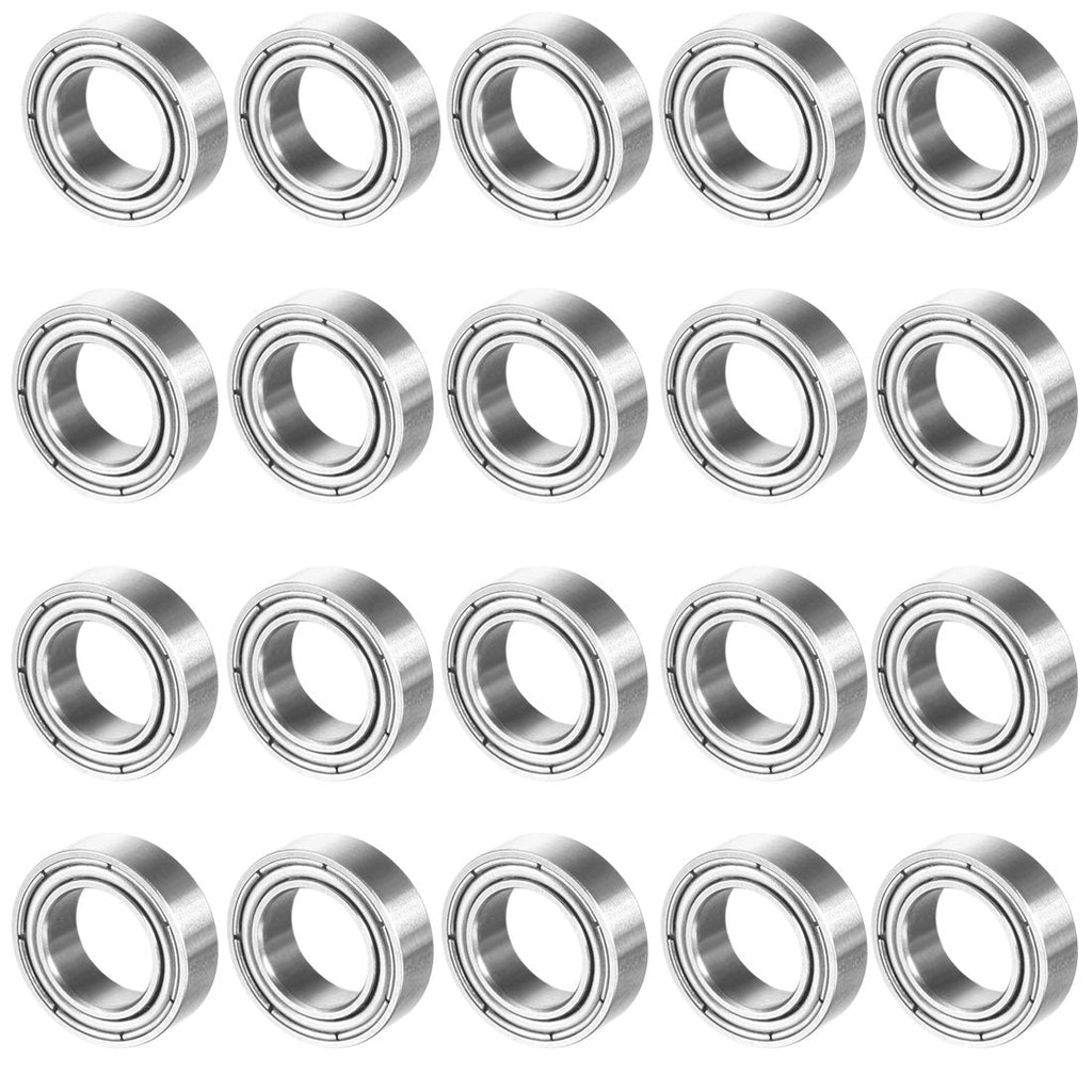 uxcell 20pcs MR106ZZ 6mmx10mmx3mm Double Shielded Miniature Deep Groove Ball Bearing