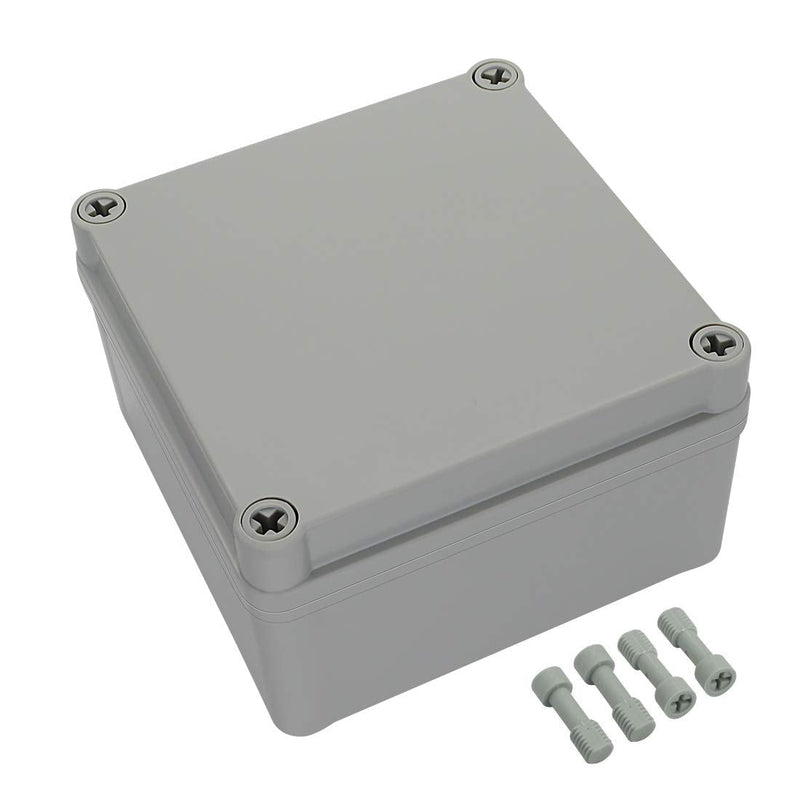 LeMotech Waterproof Dustproof IP67 Junction Box DIY Case Enclosure Gray 4.9 x 4.9 x 3 inch (125 x 125 x 75 mm) 4.9" x 4.9" x 3" Size S&M