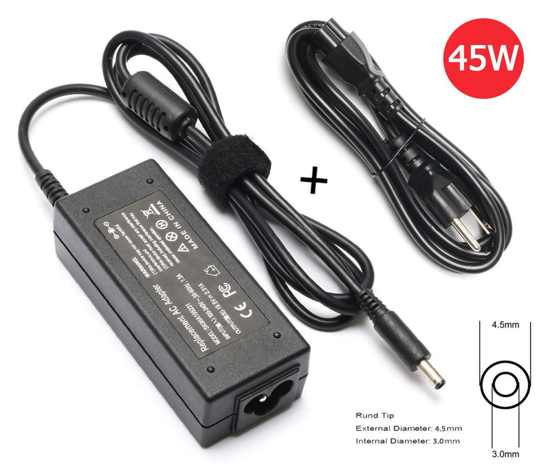 19V 2.31A 45W New AC Adapter Charger Power Cord for Dell Inspiron 13 5368 5378 7352 7353 7359 7368 7378 Inspiron 15 5000 5555 5558 5559 3552, XPS 13 9350 9333 Power Cord