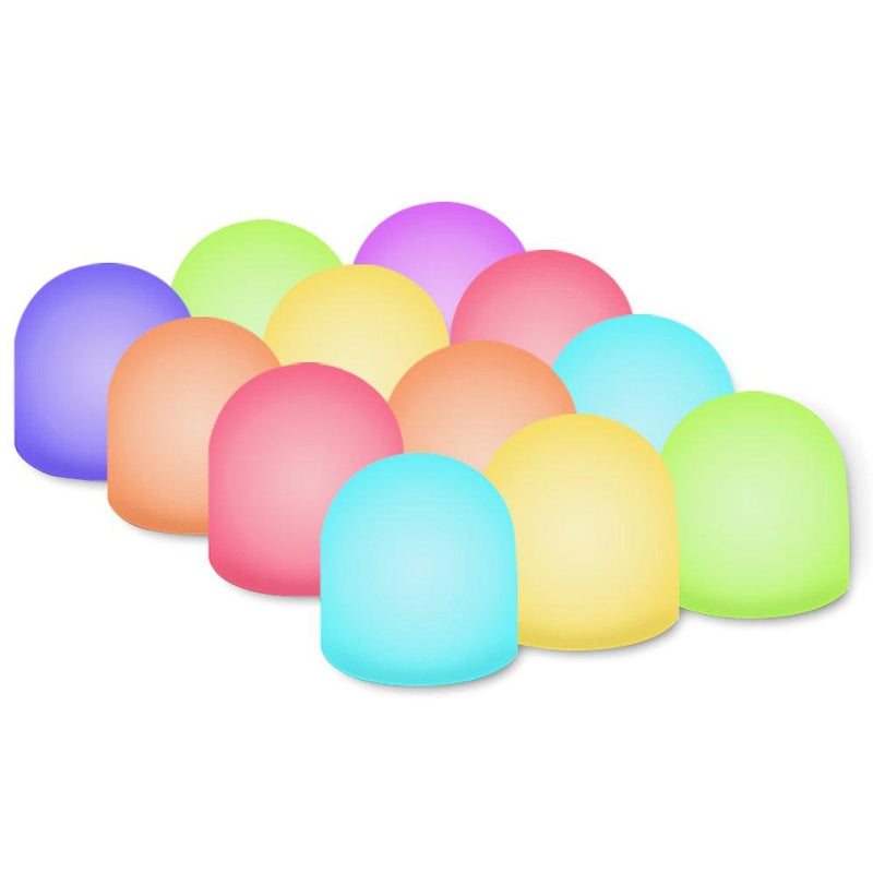 Color Changing Mini Nightlight, Novelty Place Multicolor LED Mood Lighting - Night Light for Kid's Bedroom, Bathroom, Living Room - Battery Powered (Pack of 12)