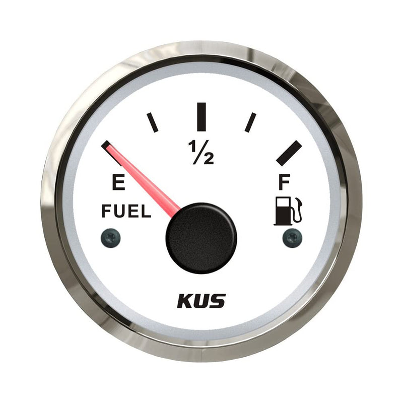 KUS Oil Fuel Level Gauge Meter Indicator 0-190ohm 52MM(2") with Backlight 12V/24V
