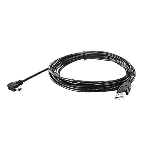 LARRITS 15FT USB 2.0 A to Mini B USB Cable 90 Degree Right Angle Power Supply Charge Cord Extra Long for Garmin Nuvi GPS Car Dash Cam Dashcam DVR Backup Camera Camcorder