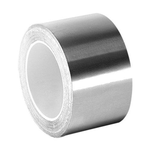 3M - 1-3-3361(PK 2) 3361 High Temperature Stainless Steel/Acrylic Adhesive Foil Tape, 1" Width x 3yd. Length, 2 Rolls