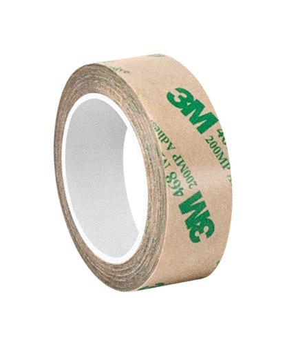 3M 468MP Adhesive Transfer Tape, 0.5" Width x 20yd. Length (Pack of 6)