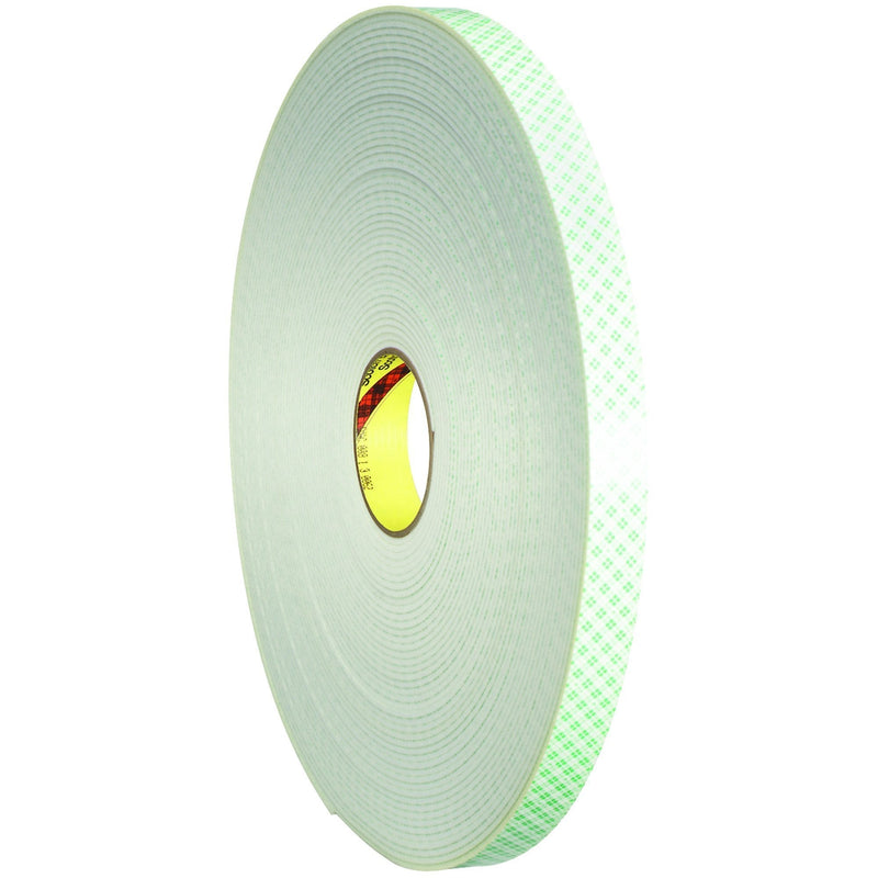 3M 4008 Double Sided Foam Tape, 1/2" x 5 yds, 1/8", Natural, 1/Case, 3M Stock# 7000048481