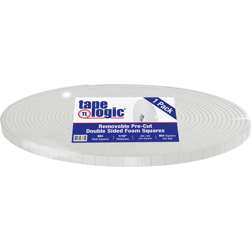 Tape Logic Removable Double Sided Foam Squares, 1/16", 3/4 x 3/4"