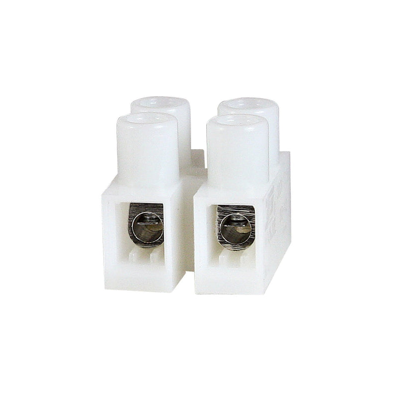 ASI MY8HW-1.2-8.0-2P Euro Style Terminal Strip Panel Mount, 2 Position, 8 mm Pitch, 20 Amp, 600V, 20 - 12 AWG, White Nylon, Horizontal Wire Entry (Pack of 50) 1